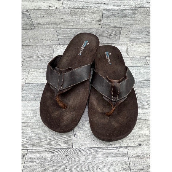 Timberland Other - Timberland Earthkeepers Mens 11M Dark Brown Leather Flip Flop Sandals 20596‎